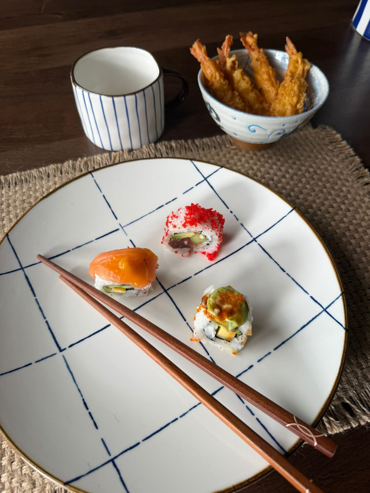 Dinerbord blauw Wabi Tafel